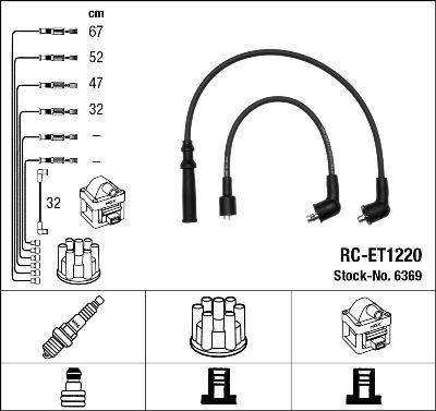 Bougiekabelset NGK 6369