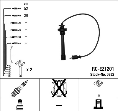 Bougiekabelset NGK 0352