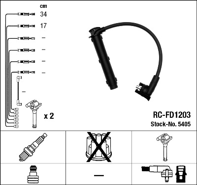 Bougiekabelset NGK 5405