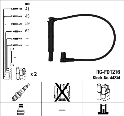 Bougiekabelset NGK 44234