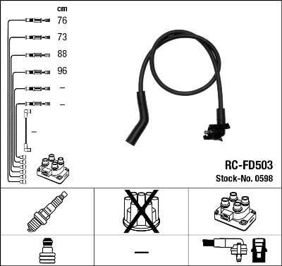 Bougiekabelset NGK 0598