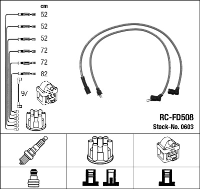 Bougiekabelset NGK 0603