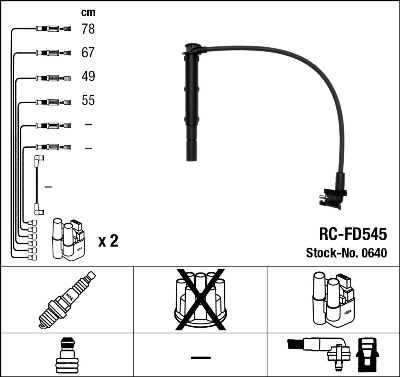 Bougiekabelset NGK 0640