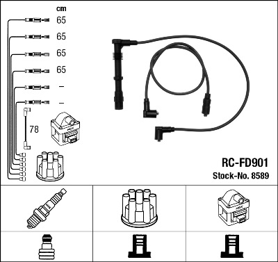 Bougiekabelset NGK 8589