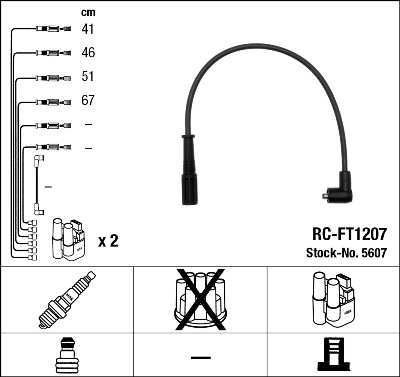 Bougiekabelset NGK 5607