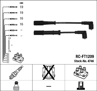 Bougiekabelset NGK 4746