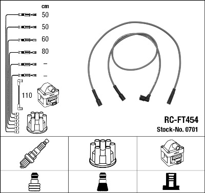 Bougiekabelset NGK 0701