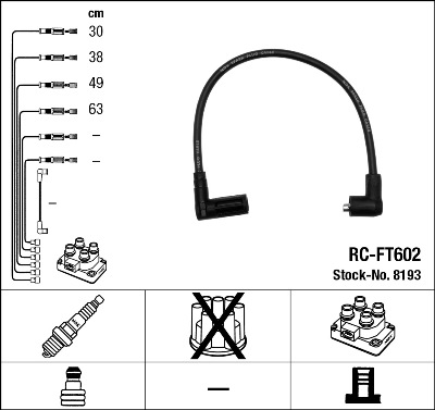 Bougiekabelset NGK 8193