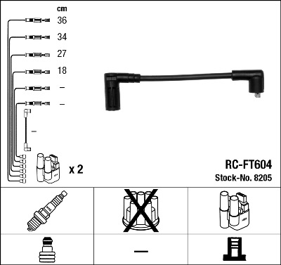 Bougiekabelset NGK 8205