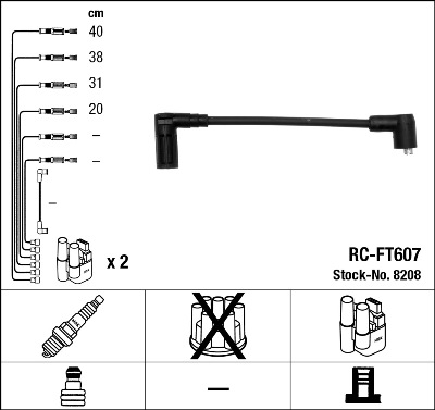 Bougiekabelset NGK 8208