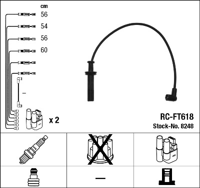 Bougiekabelset NGK 8248