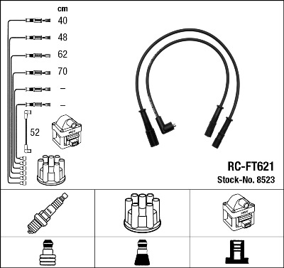 Bougiekabelset NGK 8523