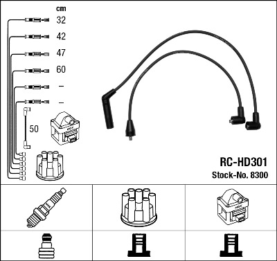 Bougiekabelset NGK 8300