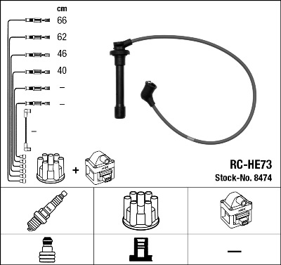 Bougiekabelset NGK 8474