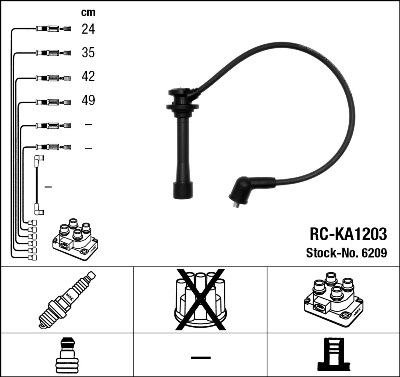 Bougiekabelset NGK 6209