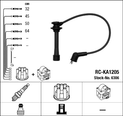 Bougiekabelset NGK 6306