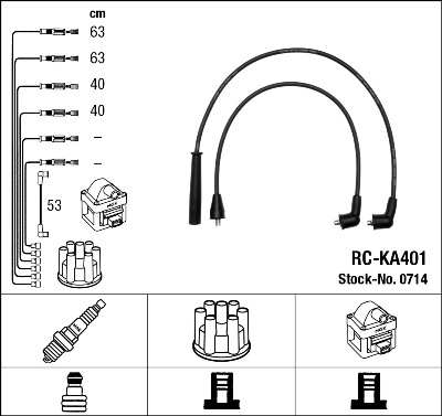 Bougiekabelset NGK 0714