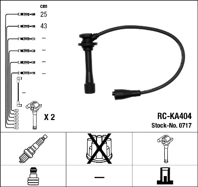 Bougiekabelset NGK 0717