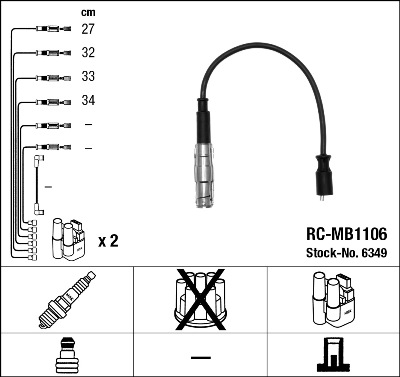 Bougiekabelset NGK 6349