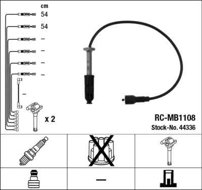 Bougiekabelset NGK 44336