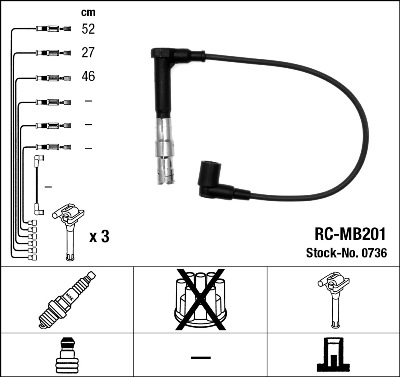 Bougiekabelset NGK 0736