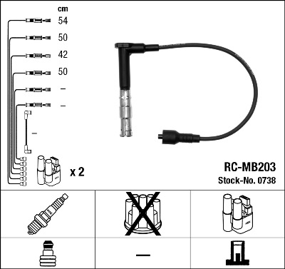 Bougiekabelset NGK 0738