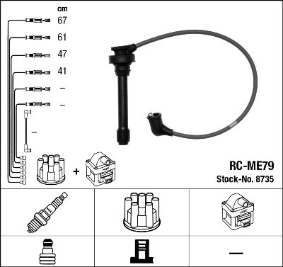 Bougiekabelset NGK 8735