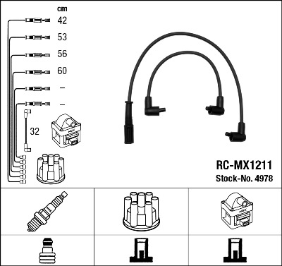 Bougiekabelset NGK 4978