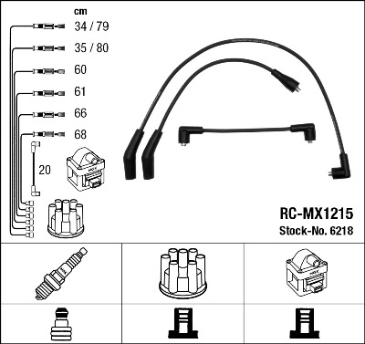 Bougiekabelset NGK 6218