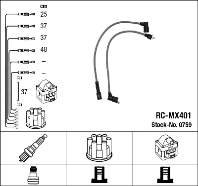 Bougiekabelset NGK 0759