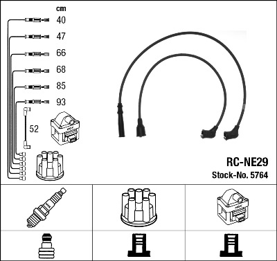 Bougiekabelset NGK 5764