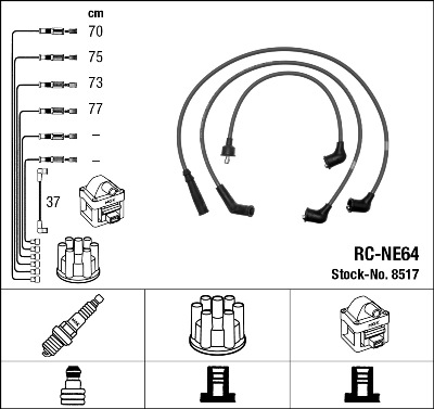 Bougiekabelset NGK 8517