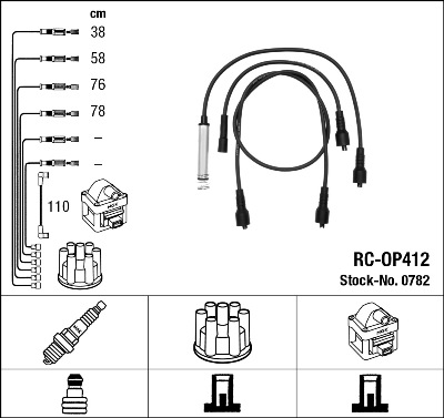 Bougiekabelset NGK 0782