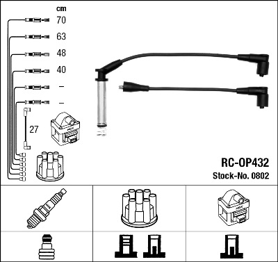 Bougiekabelset NGK 0802