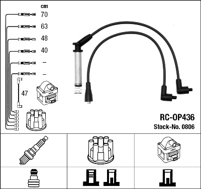 Bougiekabelset NGK 0806