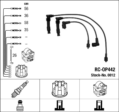 Bougiekabelset NGK 0812