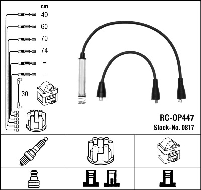 Bougiekabelset NGK 0817