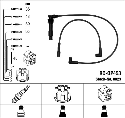 Bougiekabelset NGK 0823