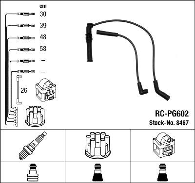 Bougiekabelset NGK 8467