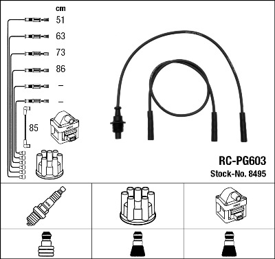 Bougiekabelset NGK 8495