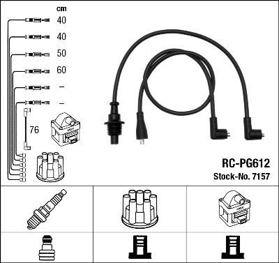 Bougiekabelset NGK 7157