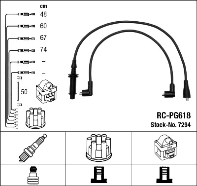 Bougiekabelset NGK 7294