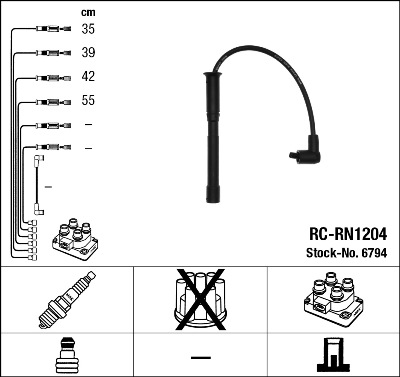 Bougiekabelset NGK 6794