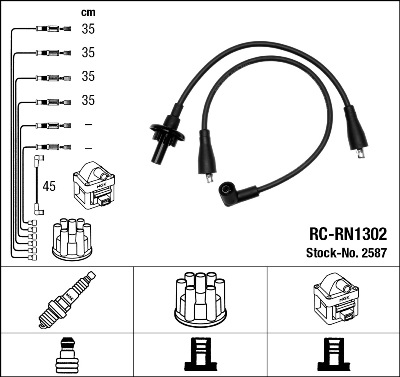 Bougiekabelset NGK 2587