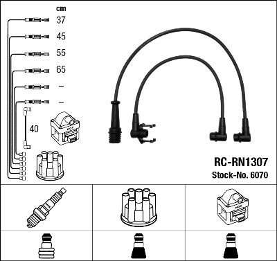 Bougiekabelset NGK 6070