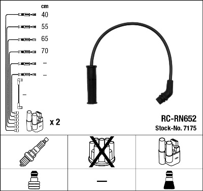 Bougiekabelset NGK 7175