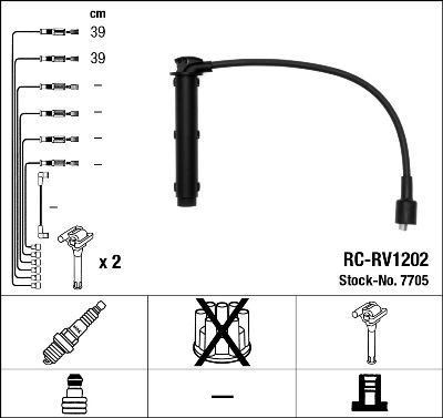 Bougiekabelset NGK 7705