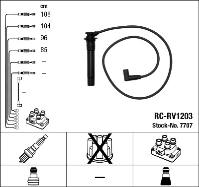 Bougiekabelset NGK 7707