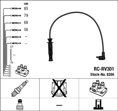 Bougiekabelset NGK 8266