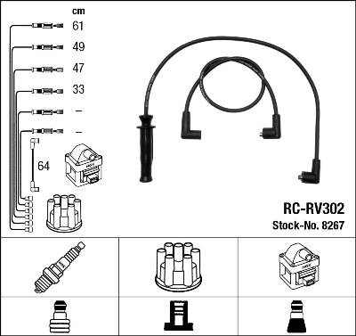 Bougiekabelset NGK 8267